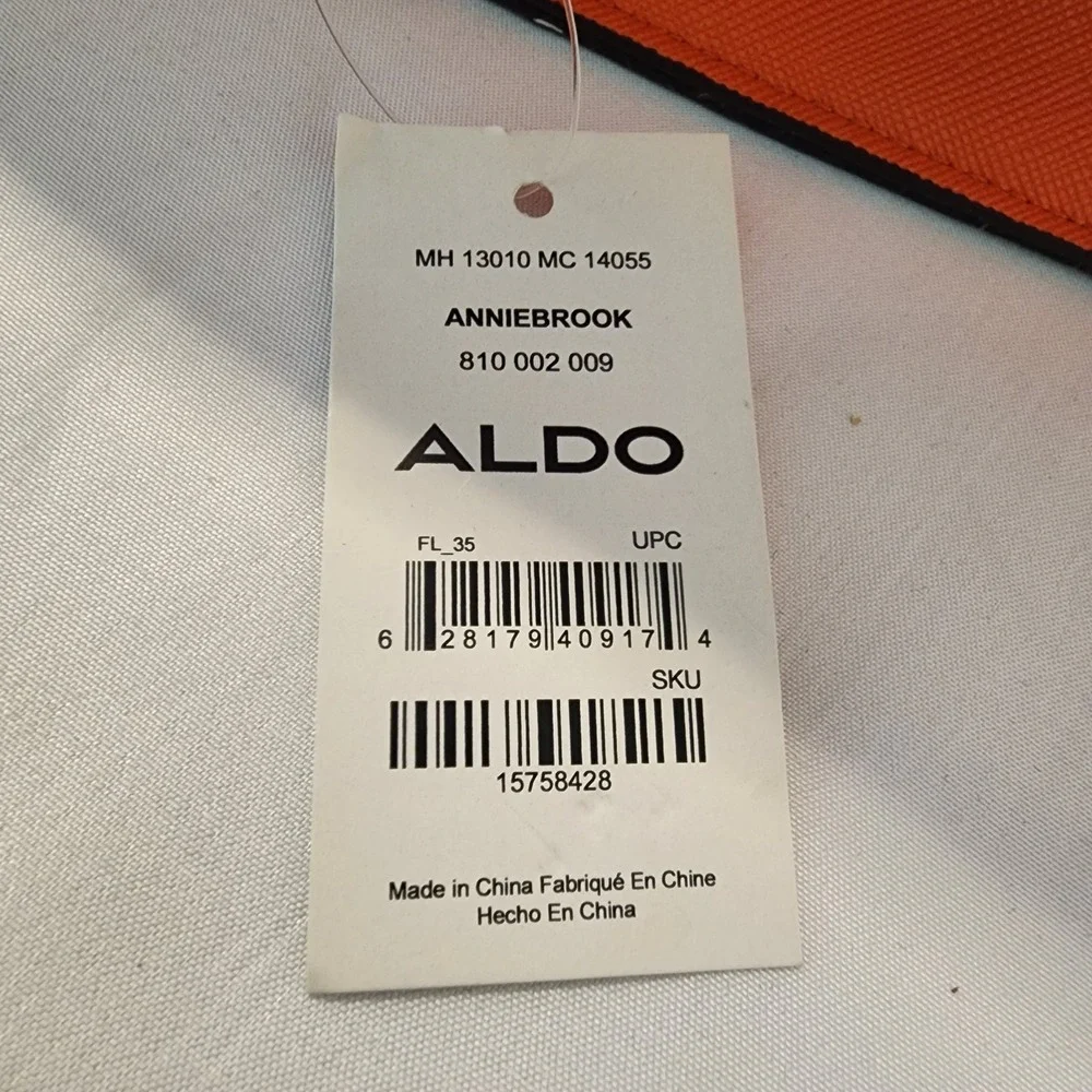 ALDO Anniebrook Crossbody Orange Faux Leather Satchel